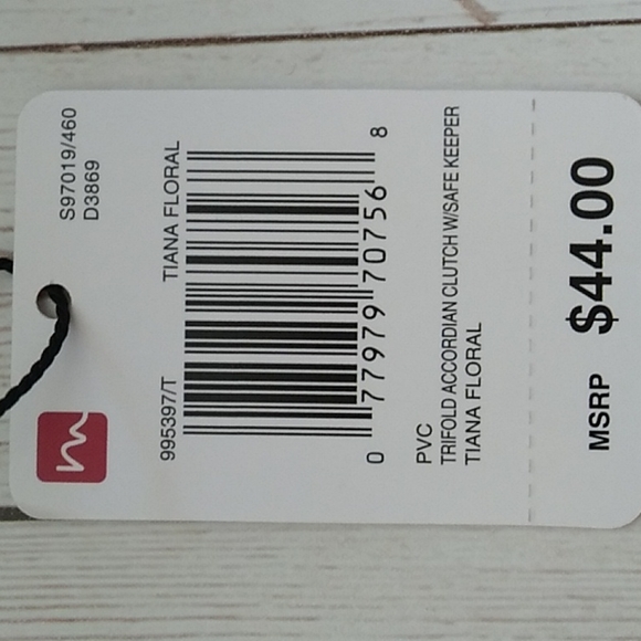 Mundi Womens PVC Trifold Wallet Blue Accordion Clutch - Picture 6 of 6